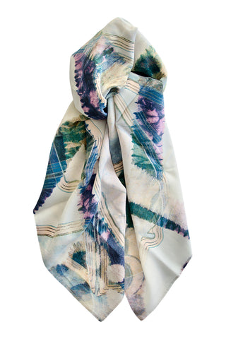 Silketørklæde White Rice Cake