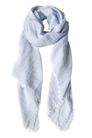 Lyseblåt tørklæde i blød kvalitet