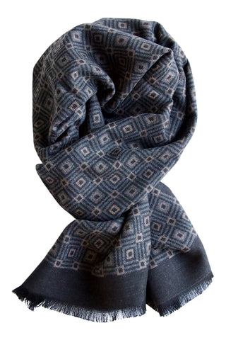 Blødt koks gråt tørklæde i uld blend