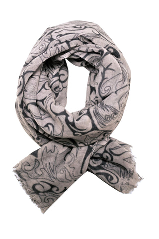 Billede af Blødt og lækkert tørklæde i grå farver