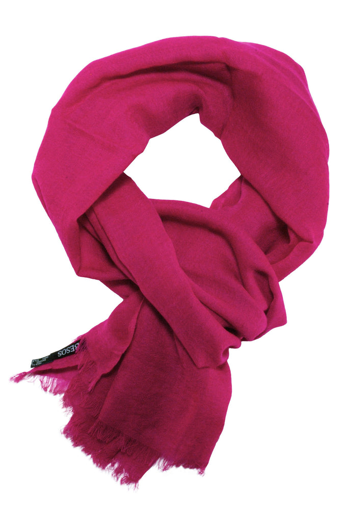 Casual tørklæde i flot fuchsia farve