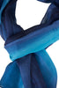 Silketørklæde i blå toner