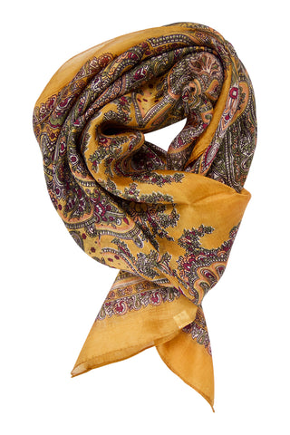 Billede af Gyldent tørklæde med douce farver