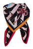 Silketørklæde "Lacroix Parade" sort og rosa