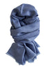Cashmere tørklæde i 100% eksklusiv kashmir uld - blå