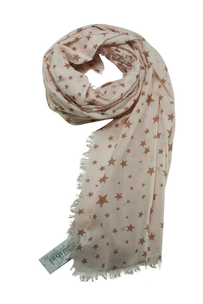 Rosa tørklæde med stjerner fra Kudibal