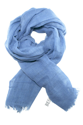 Billede af Skønt blåt tørklæde i fin kvalitet