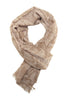 Trendy beige tørklæde i eksklusivt snakeprint